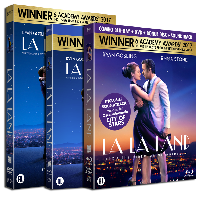 De Oscarwinnaar van 2017 LA LA LAND is vanaf 25 mei verkrijgbaar op DVD, BD en Combo