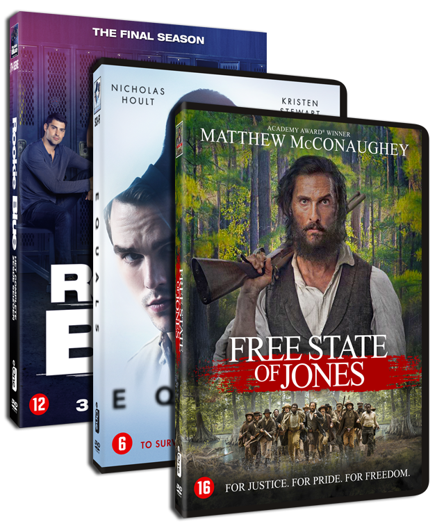 Free State of Jones, Equals en Rookie Blue - Seizoen 6 in januari op DVD