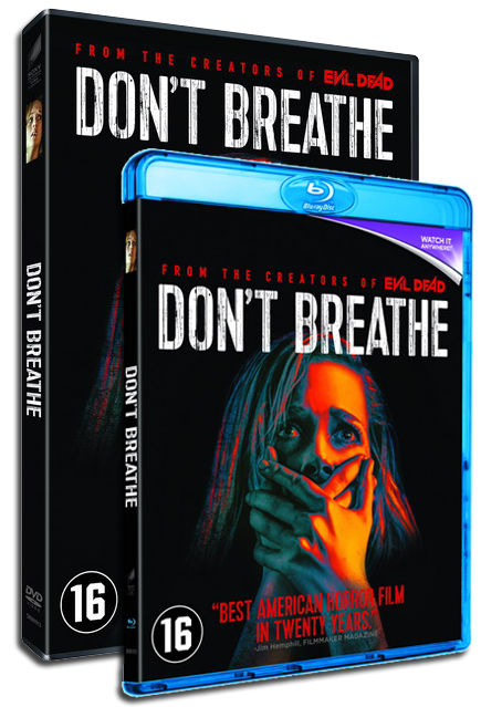 Het spannende DON'T BREATHE is vanaf 15 februari te koop op DVD en Blu-ray