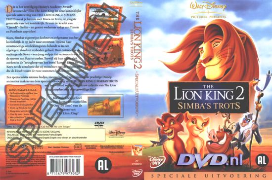 Disney: The Lion King 2 vanaf 7 juli op DVD