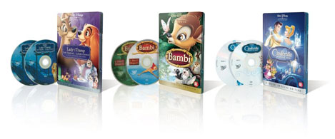 Disney: Bambi, Assepoester en Lady en de Vagebond eenmalig in luxe steelbook