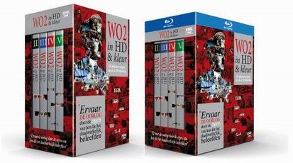 DFW: WO2 in HD en kleur. Verkrijgbaar als 6 disc DVD en 6 disc Blu-ray Box