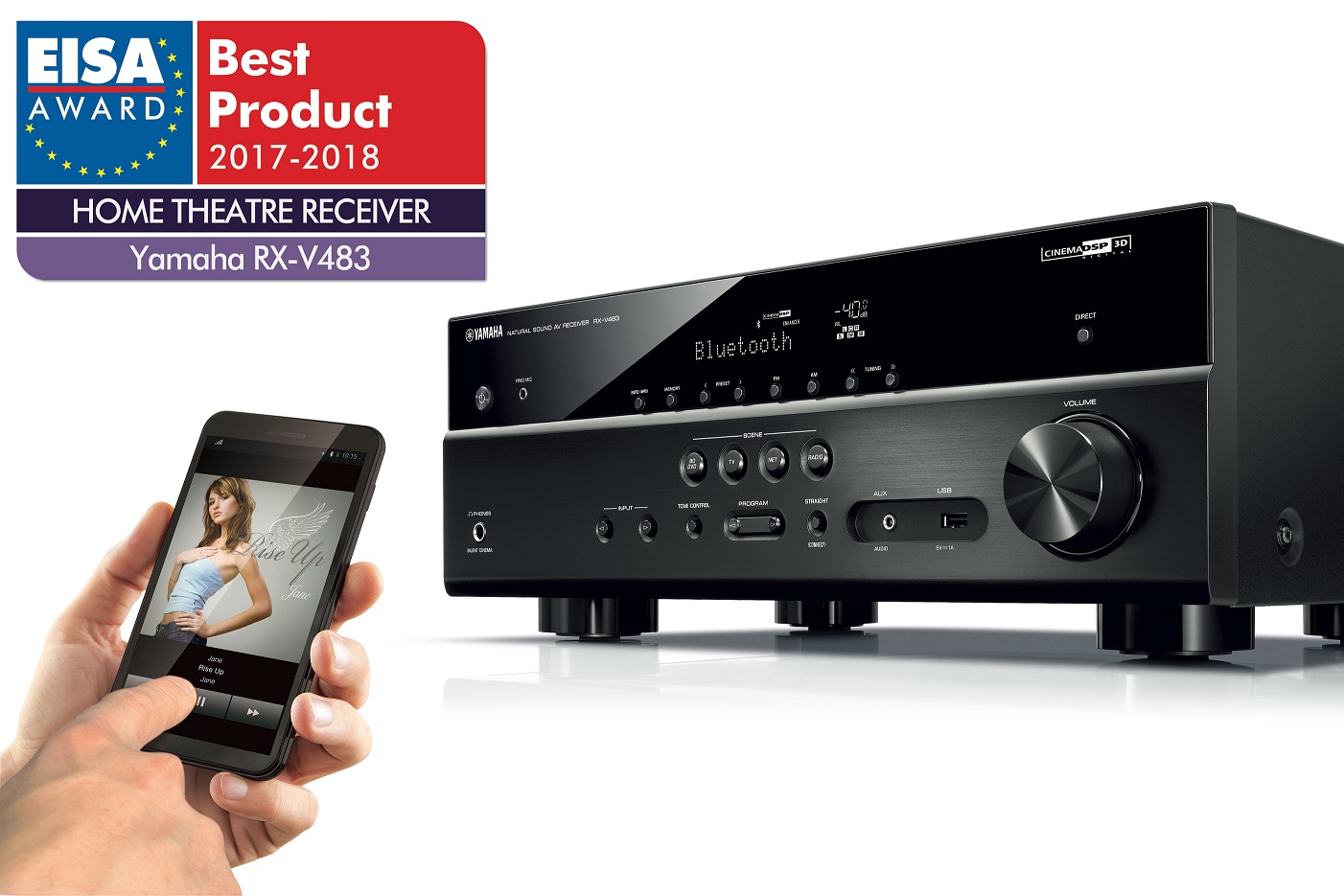 Yamaha wint met o.a. de RX-V483 een EISA-award voor beste product