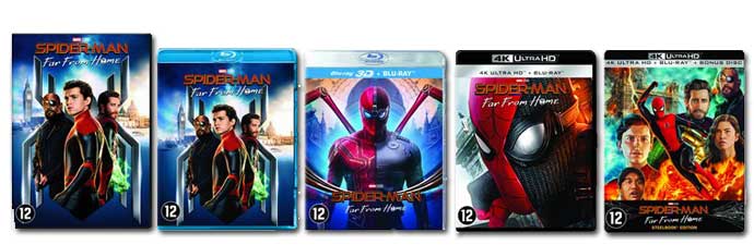 Spider Man - Far From Home DVD, Blu-ray, UHD, Steelbook