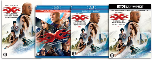 XXX The Return of Xander Cage DVD, Blu ray, UHD